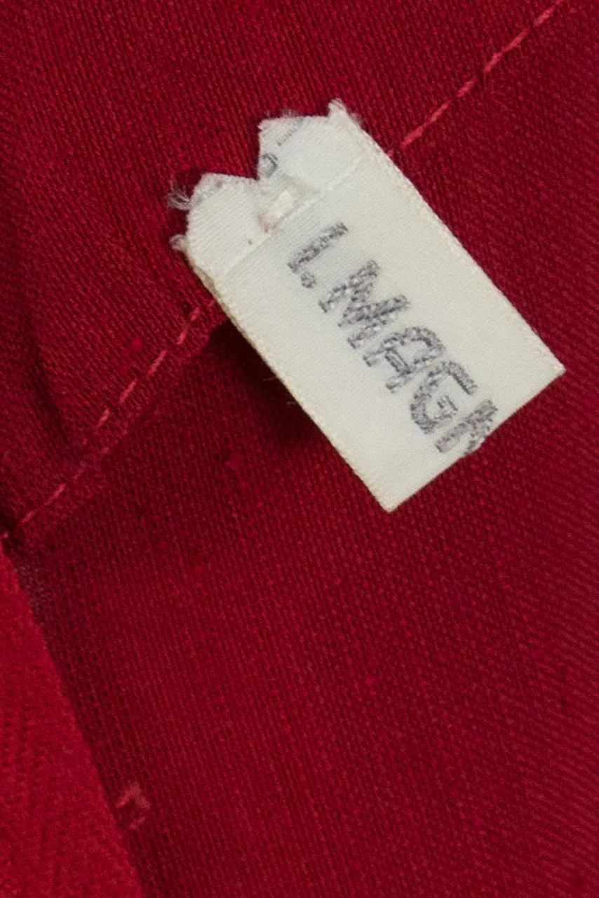 1950s I Magnin Vintage Girl's Red Party Dress