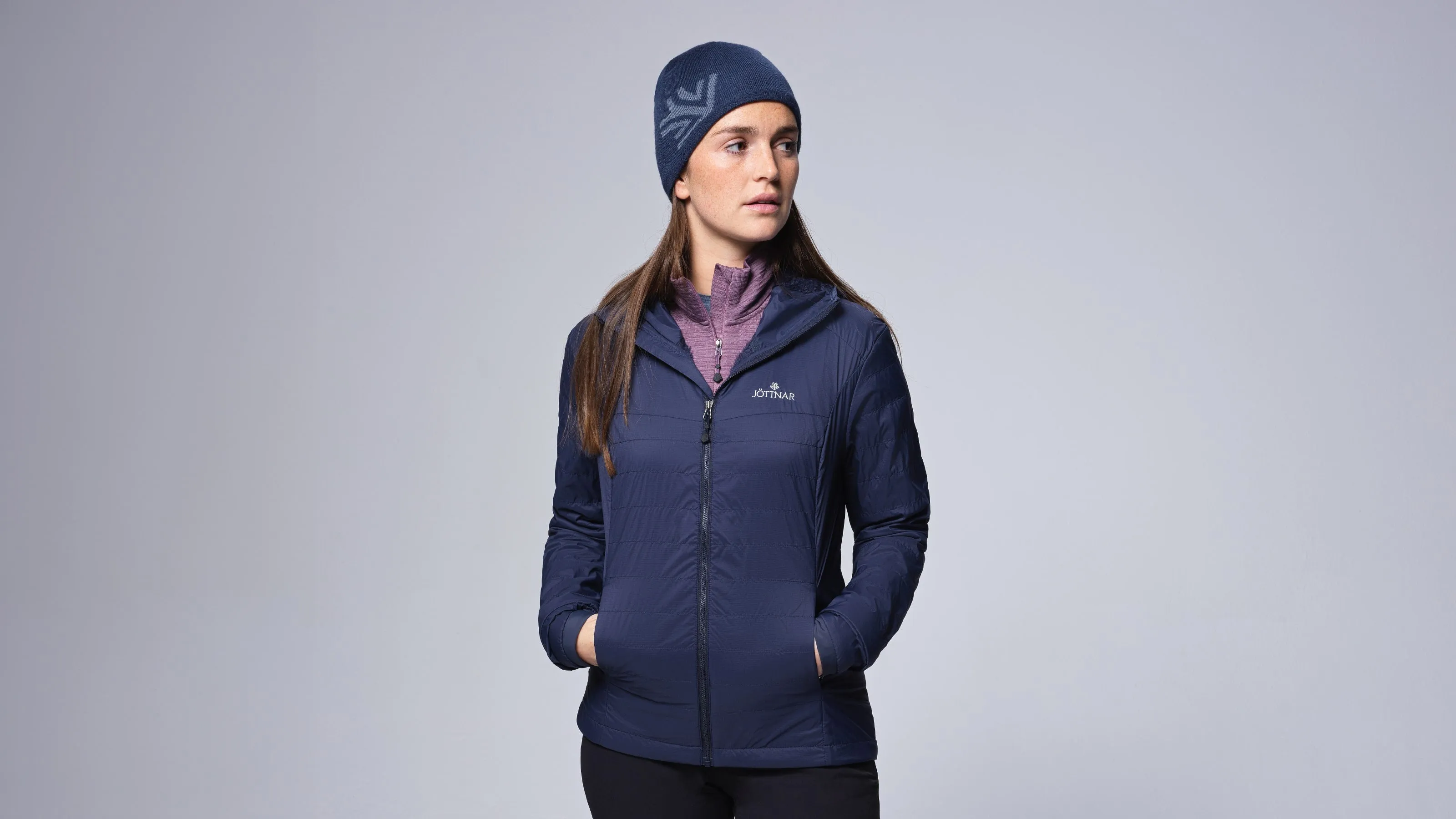 Asger Women's Lightweight Hooded Hybrid Fleece Jacket