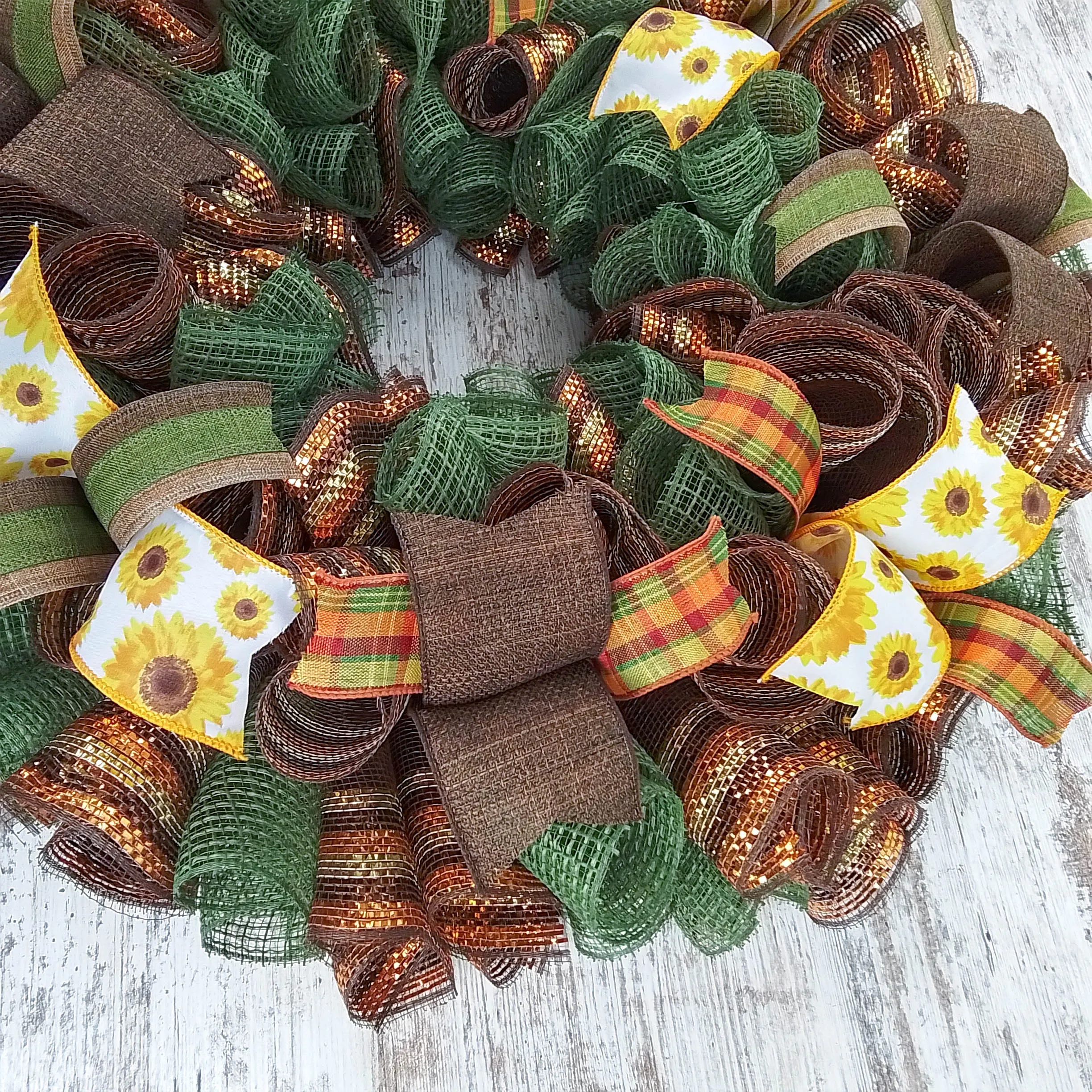 Autumn Inspired Burlap Wreath, Fall Themed Door Hanger, Seasonal Home Decor