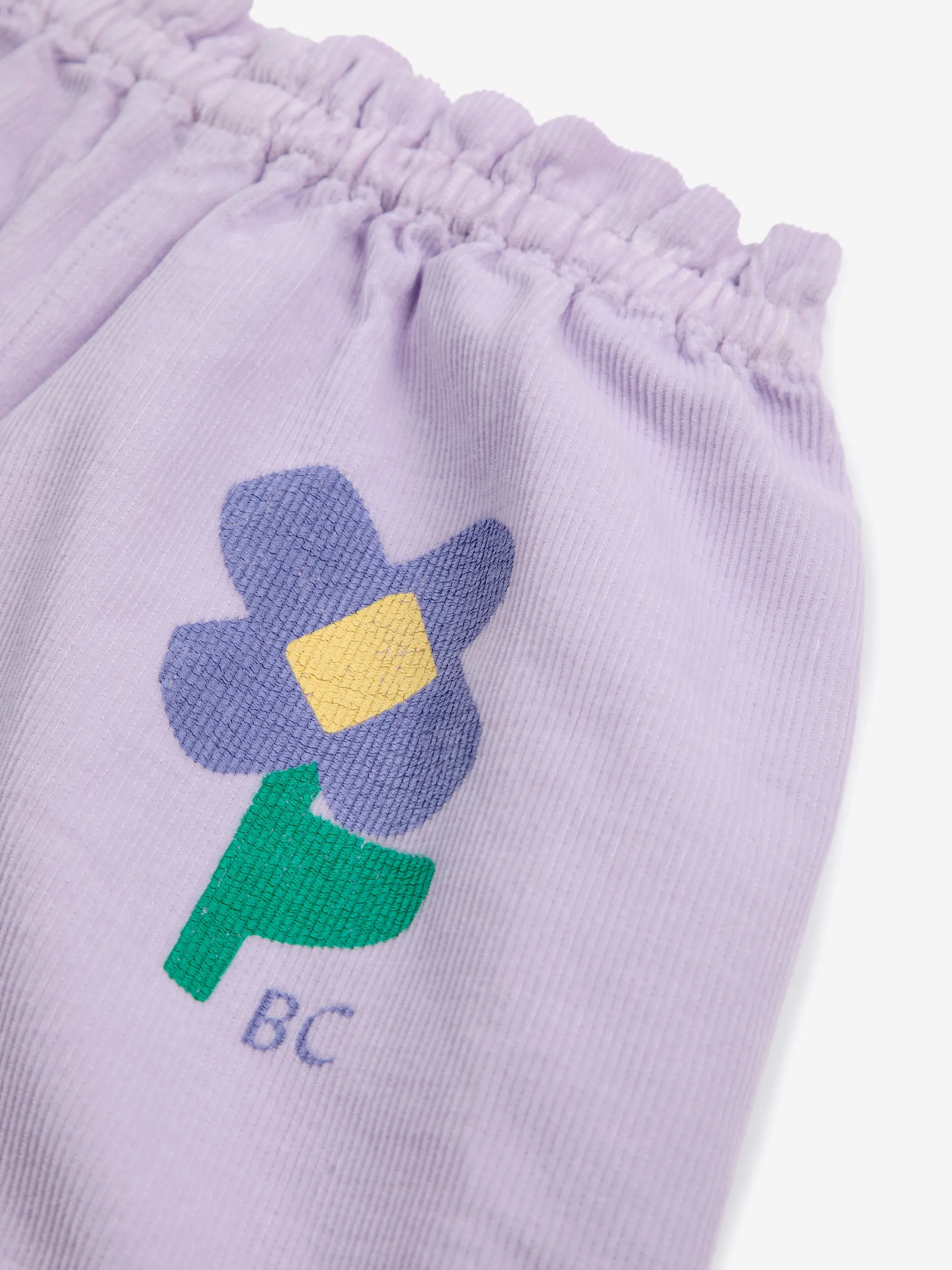 Baby Pansy Flowers Woven Paperbag Pants