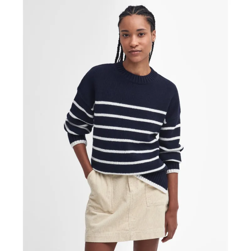 Barbour Belmore Knitted Ladies Jumper - Navy