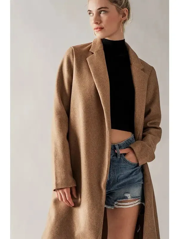 Basic Knit Coat Jacket