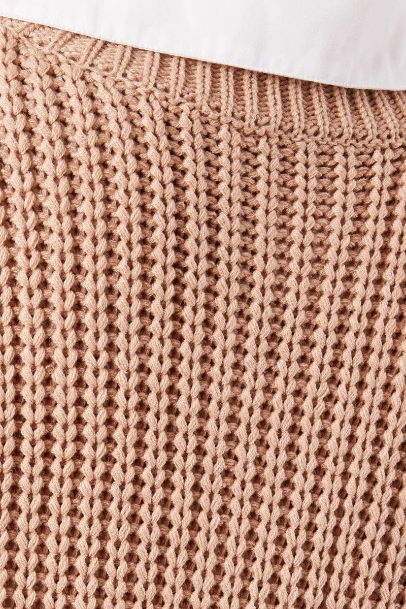 Beige Knit Top Jumper