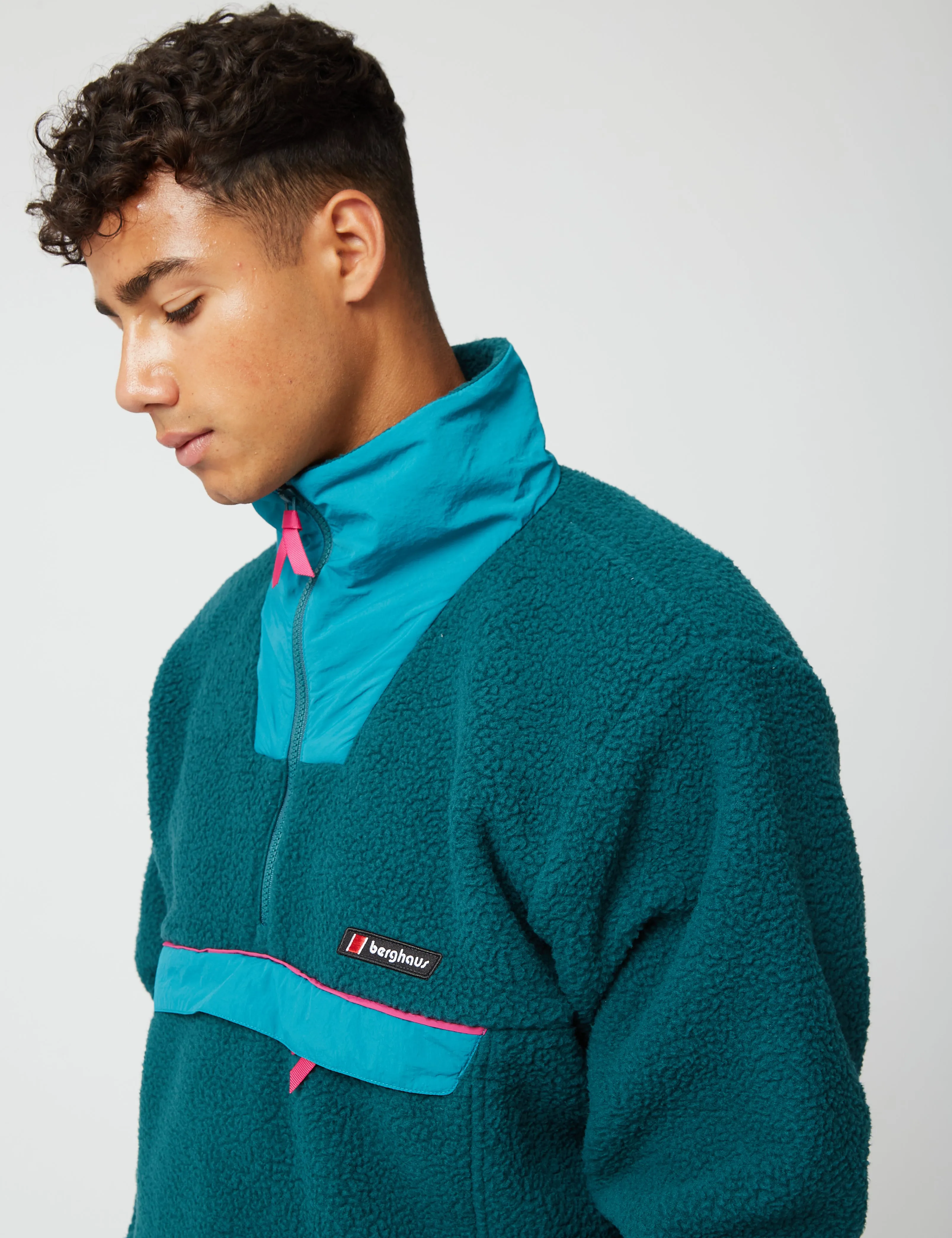 Berghaus Dean Street Oversized Smock Fleece Jacket - Deep Teal/Deep Lake