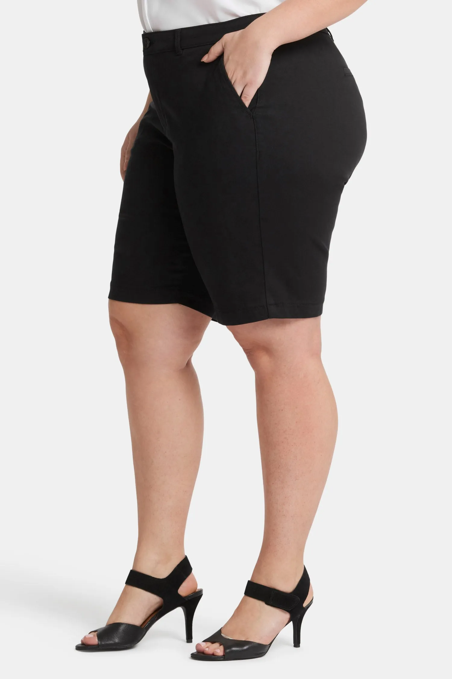 Bermuda Shorts In Plus Size - Black