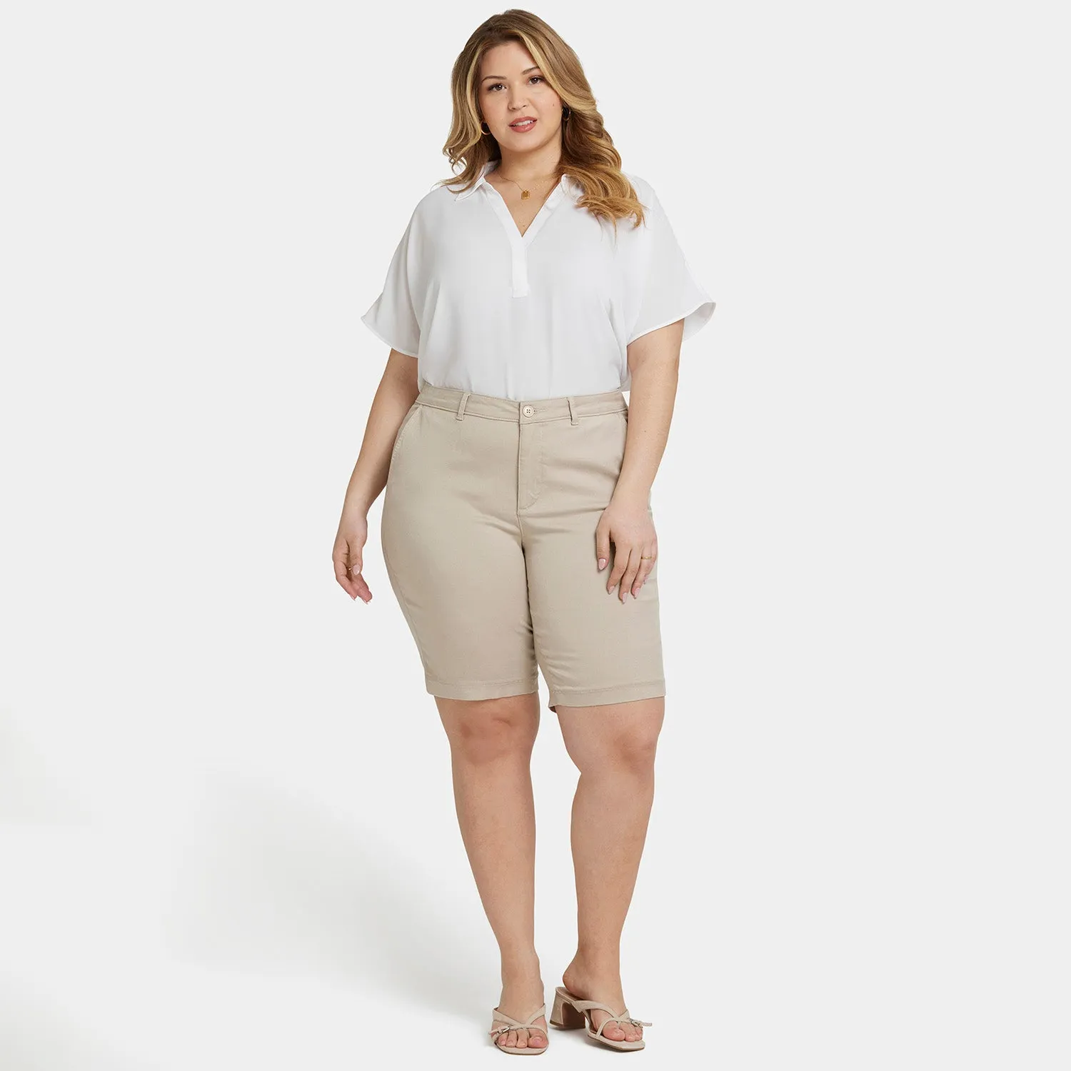 Bermuda Shorts in Plus Size - Feather