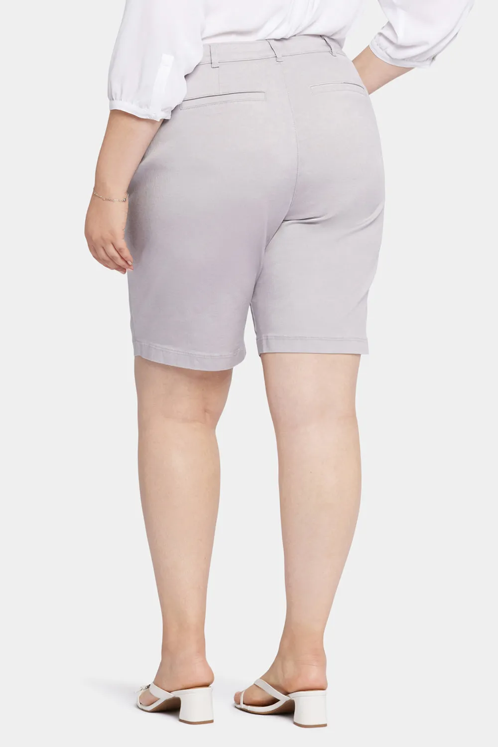 Bermuda Shorts In Plus Size - Pearl Grey