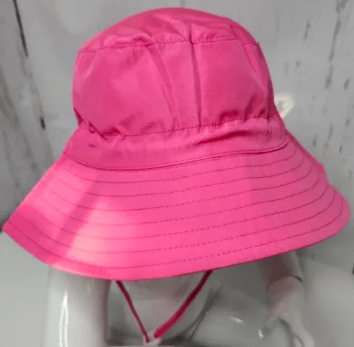 Bucket/Sun Hat With Chin Strap Wide Brim Children's 2-8yr Pink scbhp