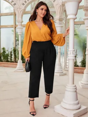 Calça De Cintura Alta com Bolso Plus Size - Alice