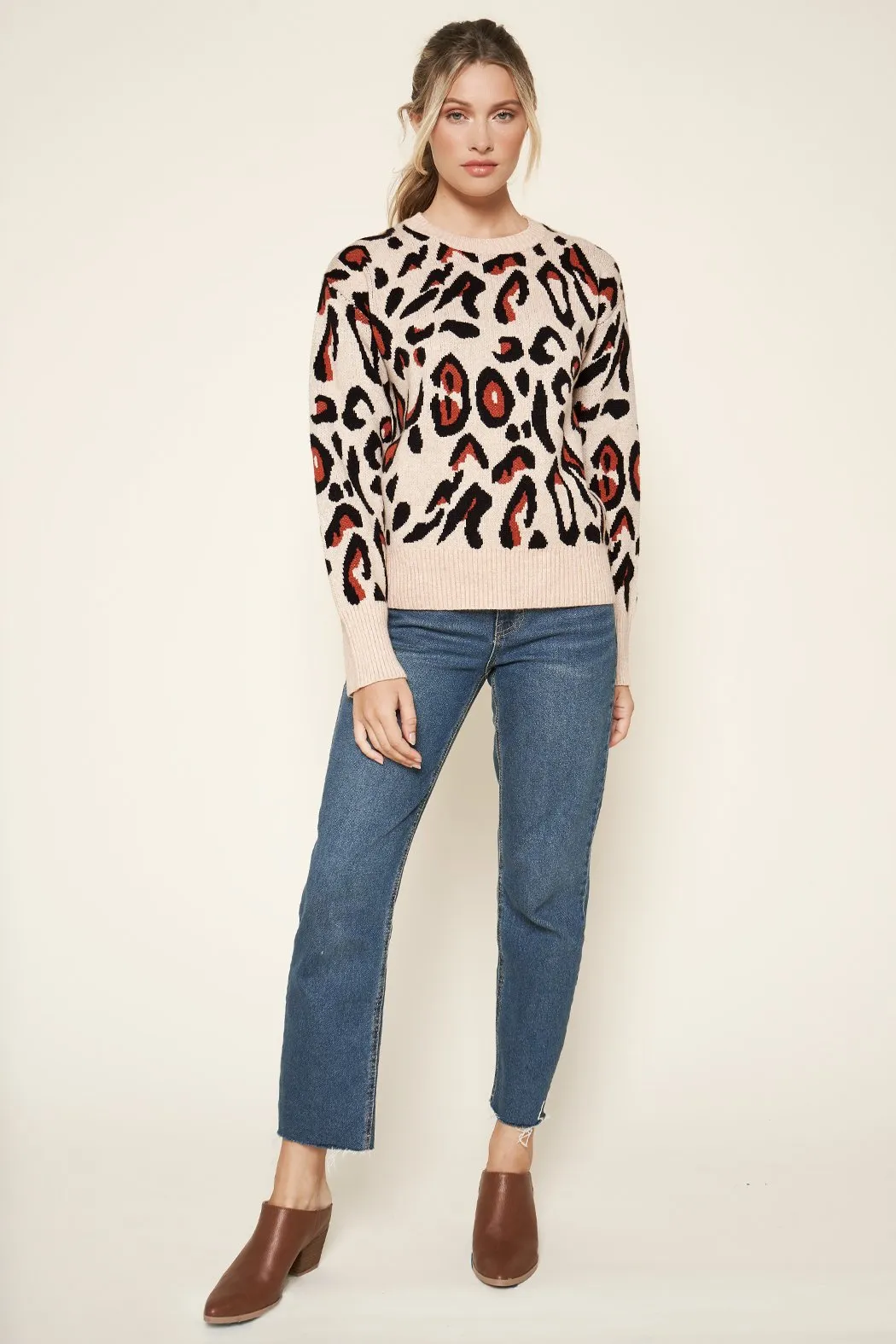 Charmed Leopard Print Sweater