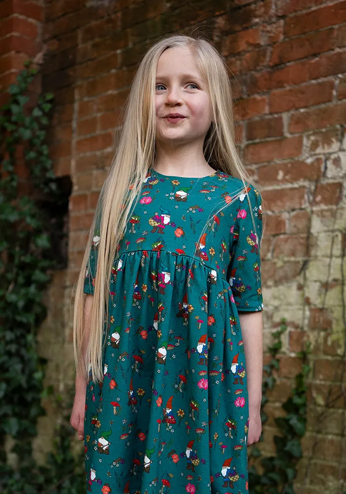 Children's Gnomes Print Cotton Dress (Belita)