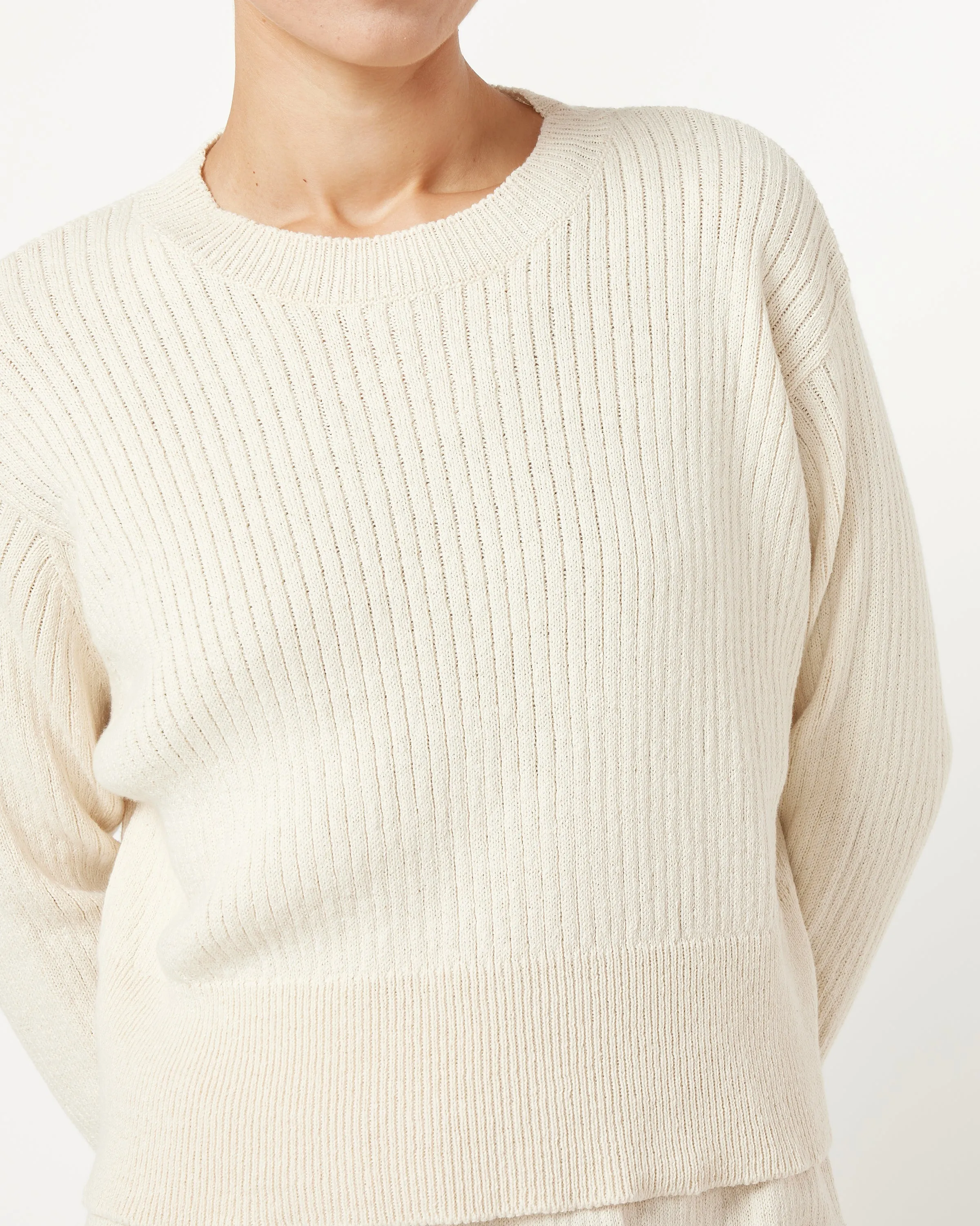 Cotton Sweater in Natural