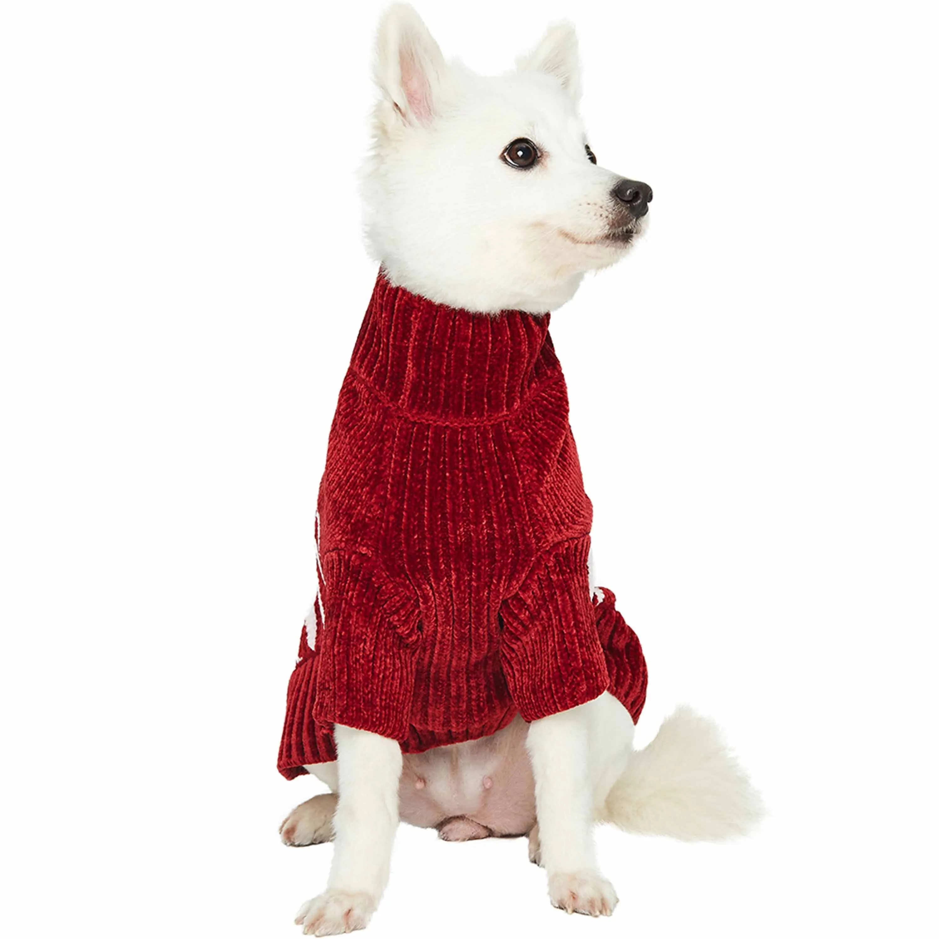 Cozy Soft Chenille Classy Striped Dog Sweater