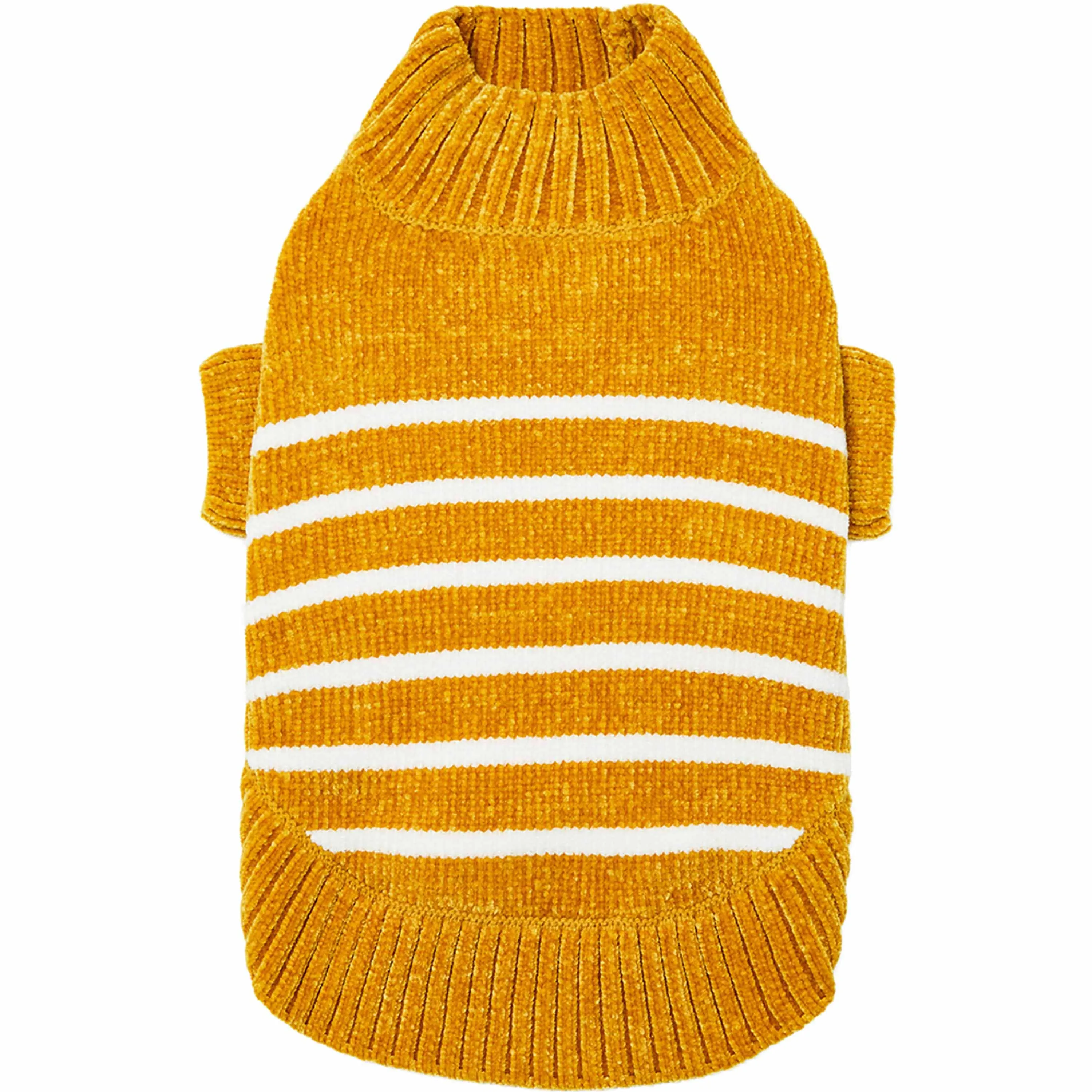 Cozy Soft Chenille Classy Striped Dog Sweater