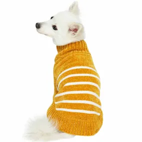 Cozy Soft Chenille Classy Striped Dog Sweater