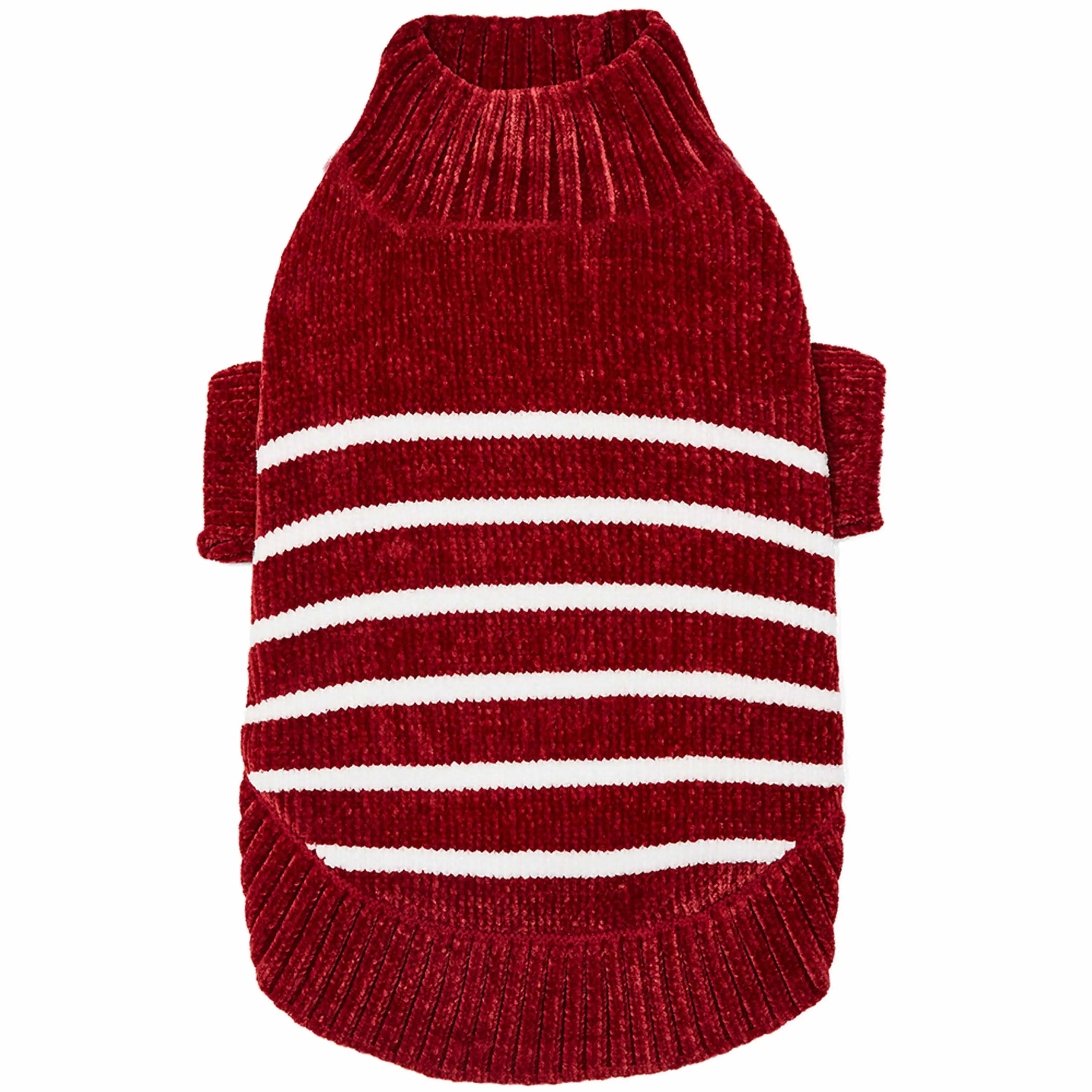 Cozy Soft Chenille Classy Striped Dog Sweater