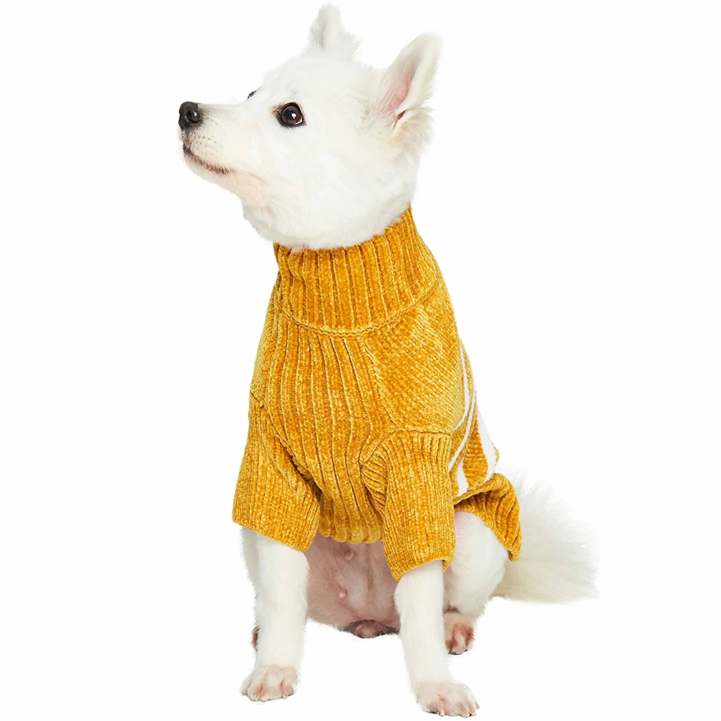 Cozy Soft Chenille Classy Striped Dog Sweater