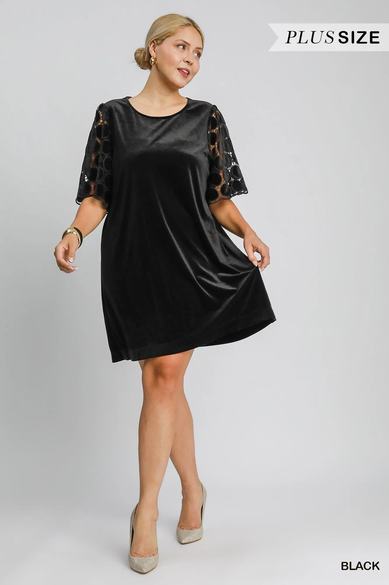 Curvy Girl Velvet Shift Dress