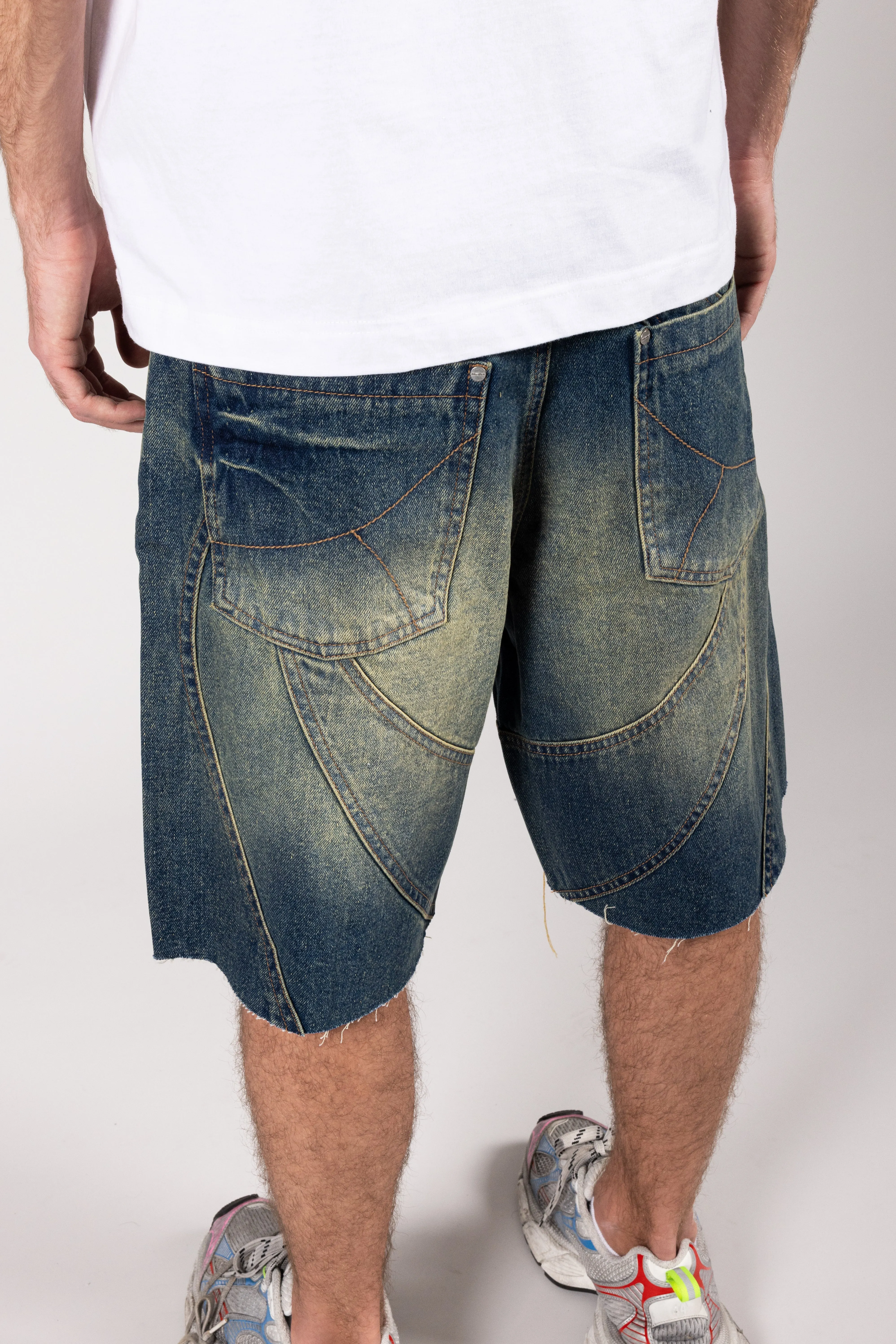 CUTLINE SAND WASH BLUE SHORTS