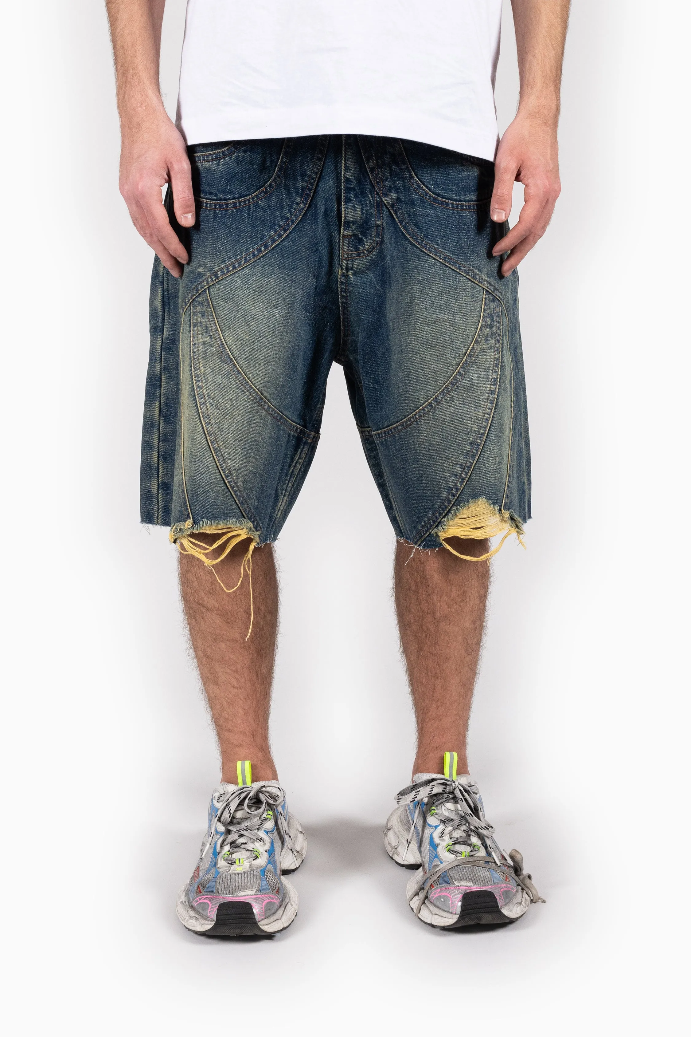 CUTLINE SAND WASH BLUE SHORTS