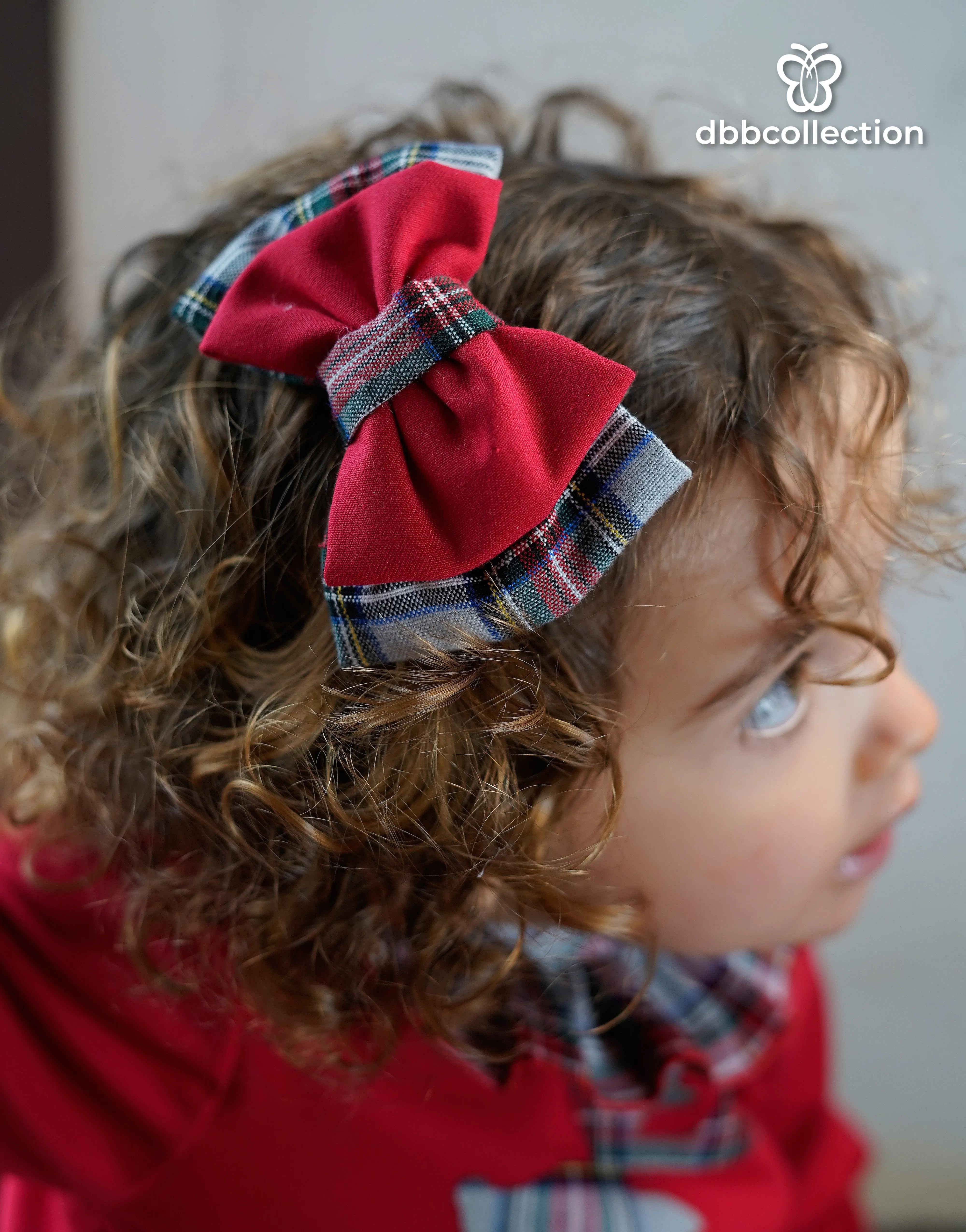 DBB Collection AW24 - Girls Red & Tartan Print Dress