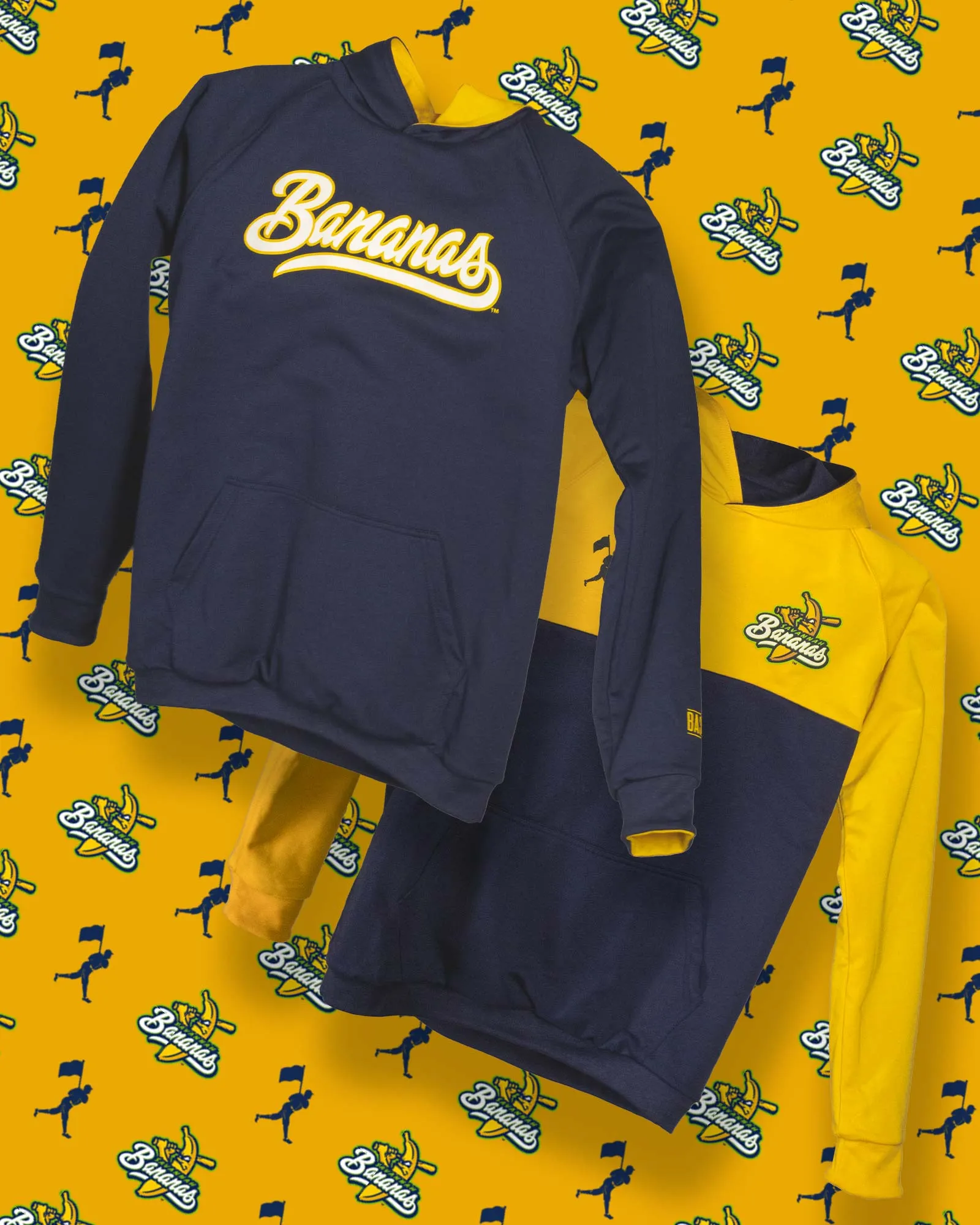 Double Play Reversible Hoodie - Baseballism x Savannah Bananas