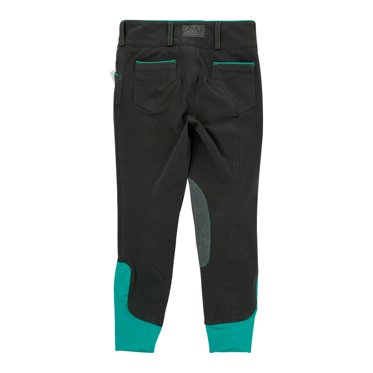 Dover Saddlery 'Wellesley' Breeches in Grey/Aqua - Children's 8