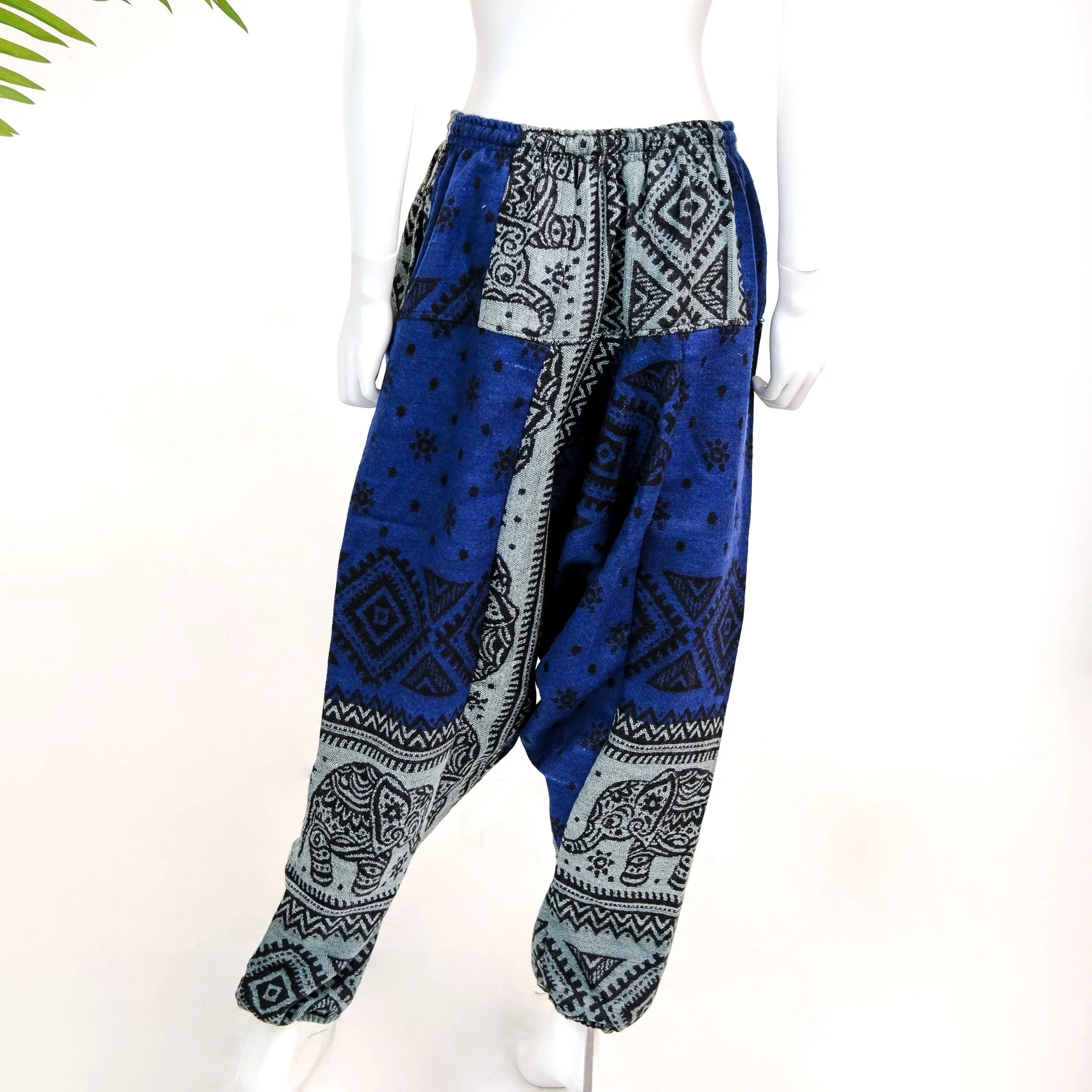 Elephant Print Harem Fall/Winter Pants