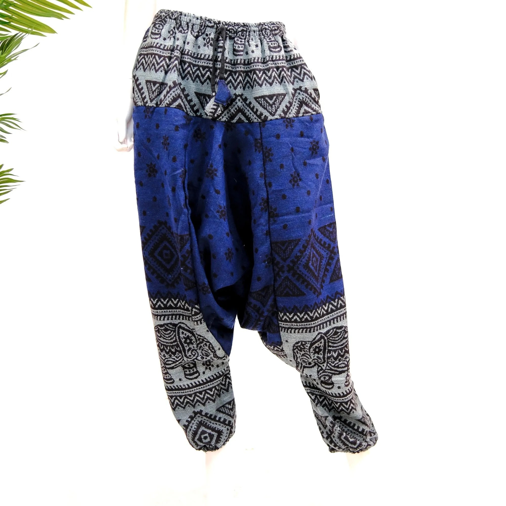 Elephant Print Harem Fall/Winter Pants