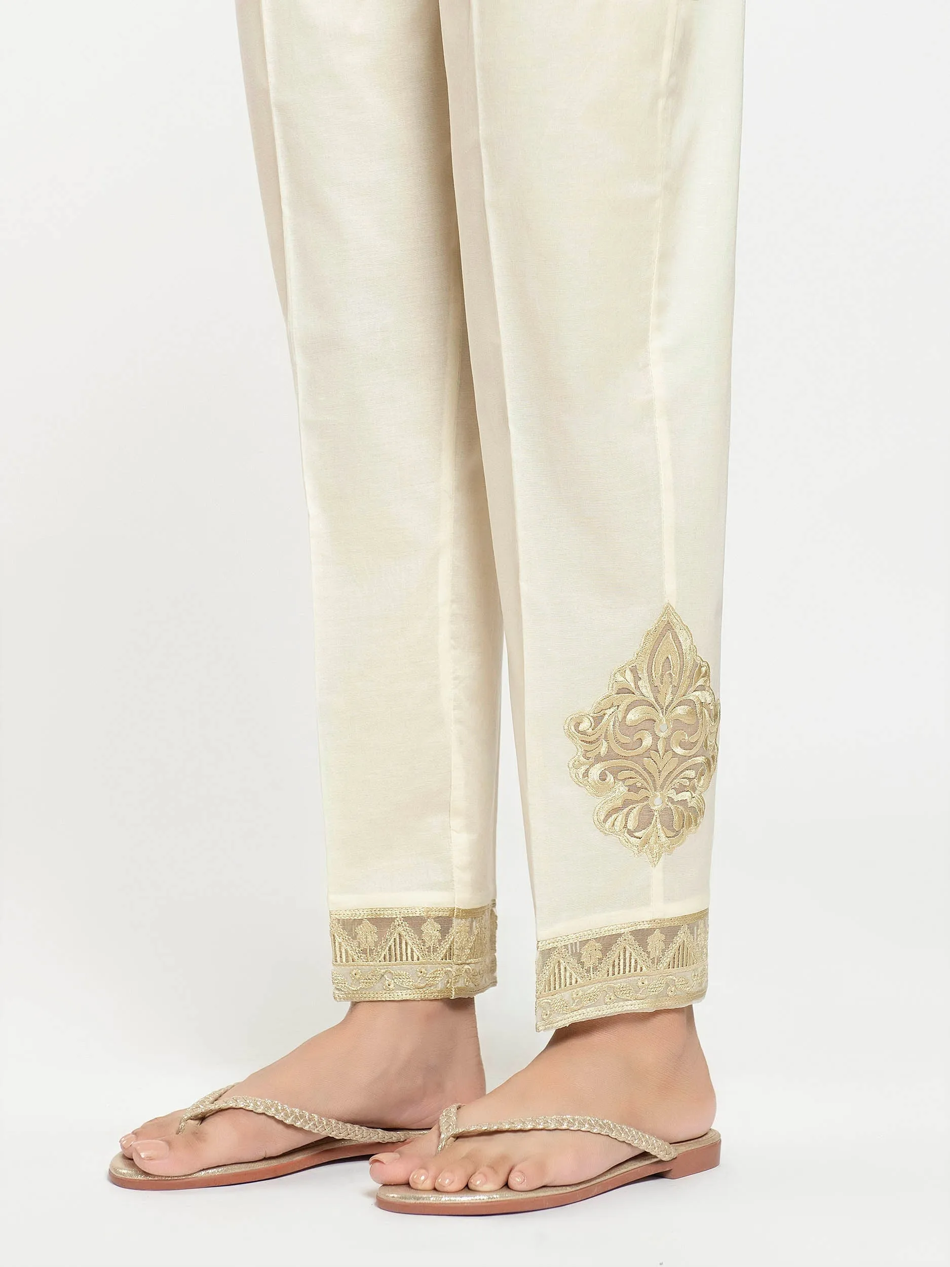 Embroidered Cambric Trouser