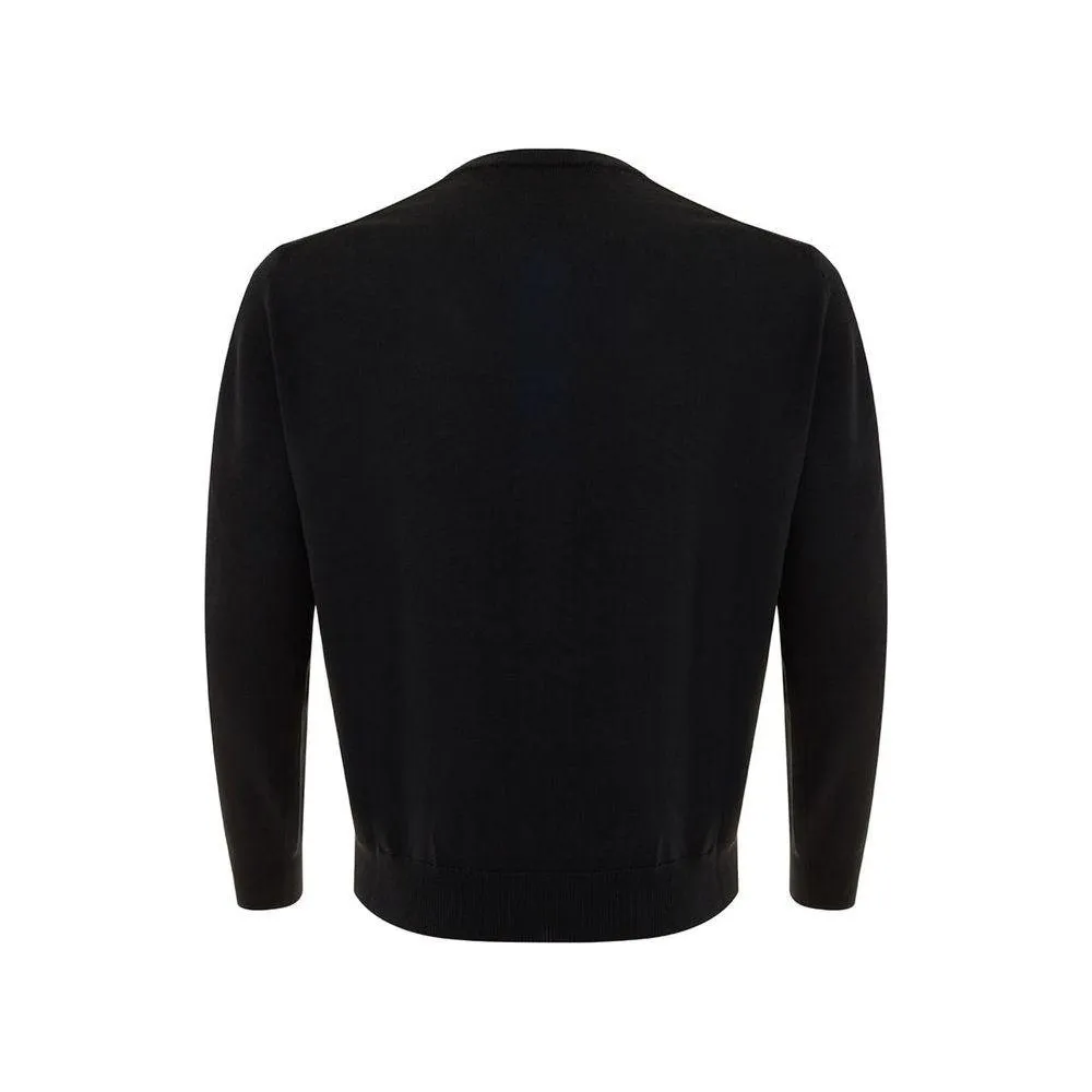 FERRANTE Elegant Black Wool Sweater for Men