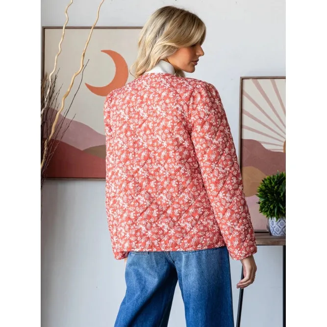 Floral Front Ribbon Jacket