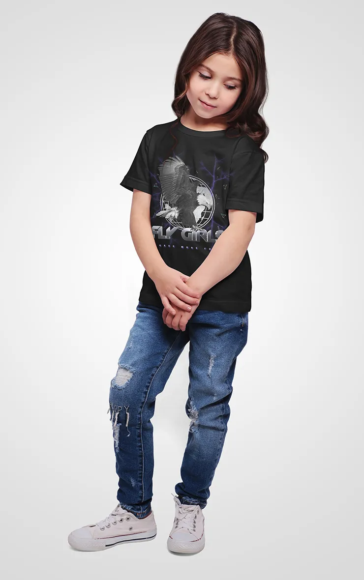 Fly Girls Black Kids Unisex Children's T-Shirt