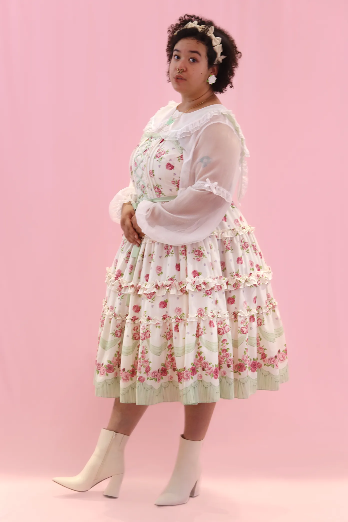 Frill ROSE Jumperskirt Dress