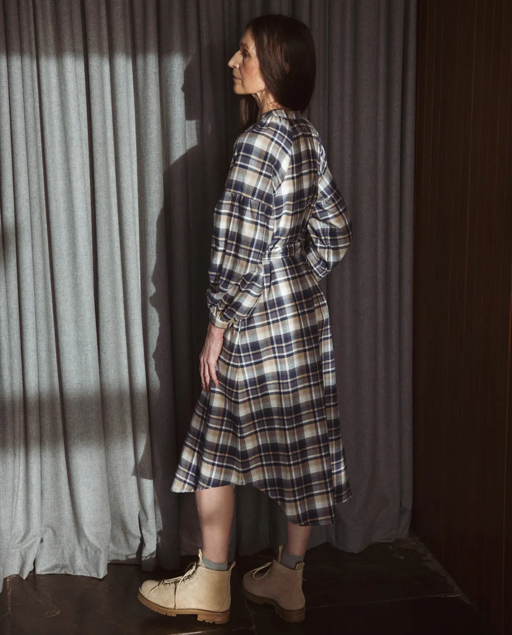 Georgette-Tay Organic Cotton Dress In Tartan