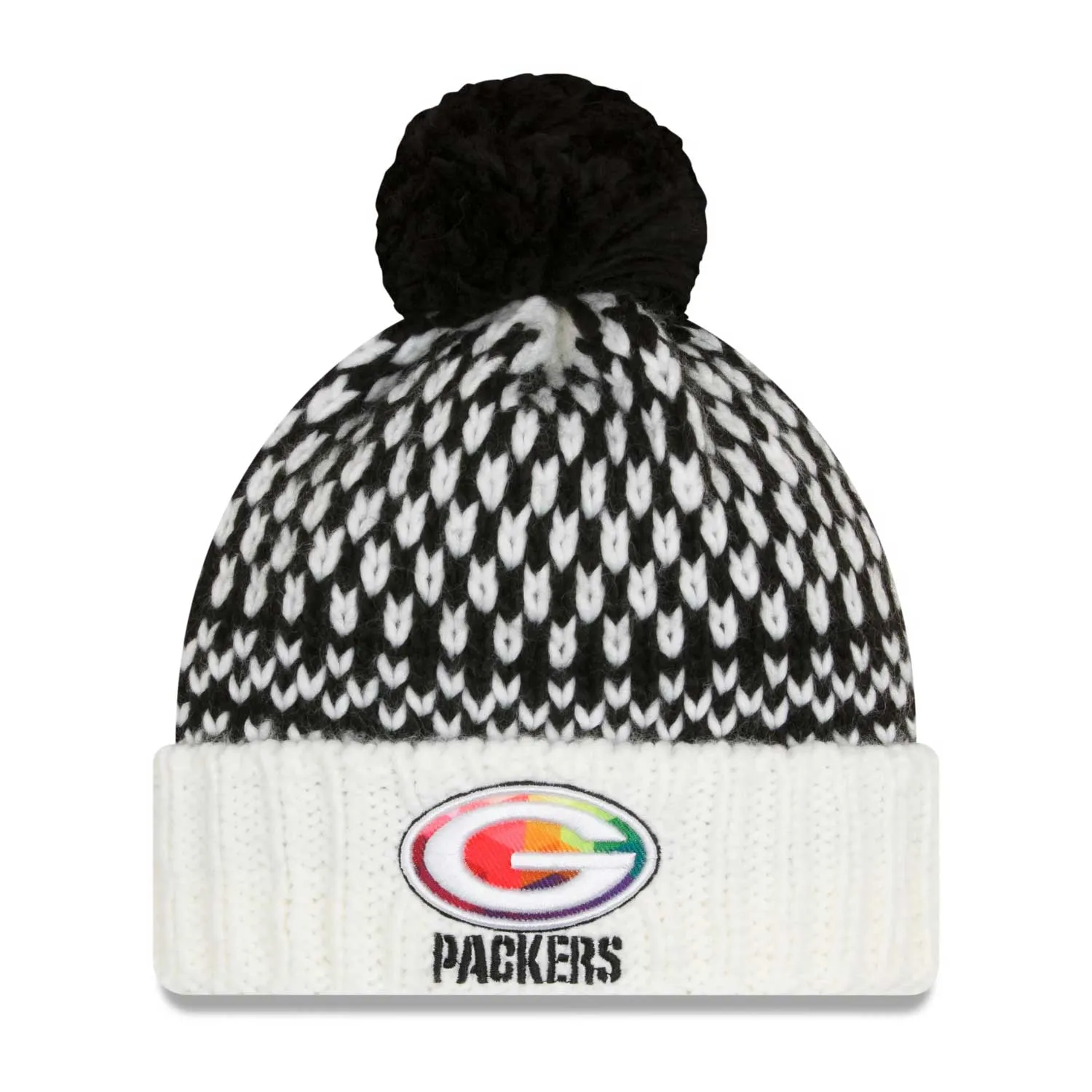 Green Bay Packers Crucial Catch Women's Knit Beanie, White, One Size