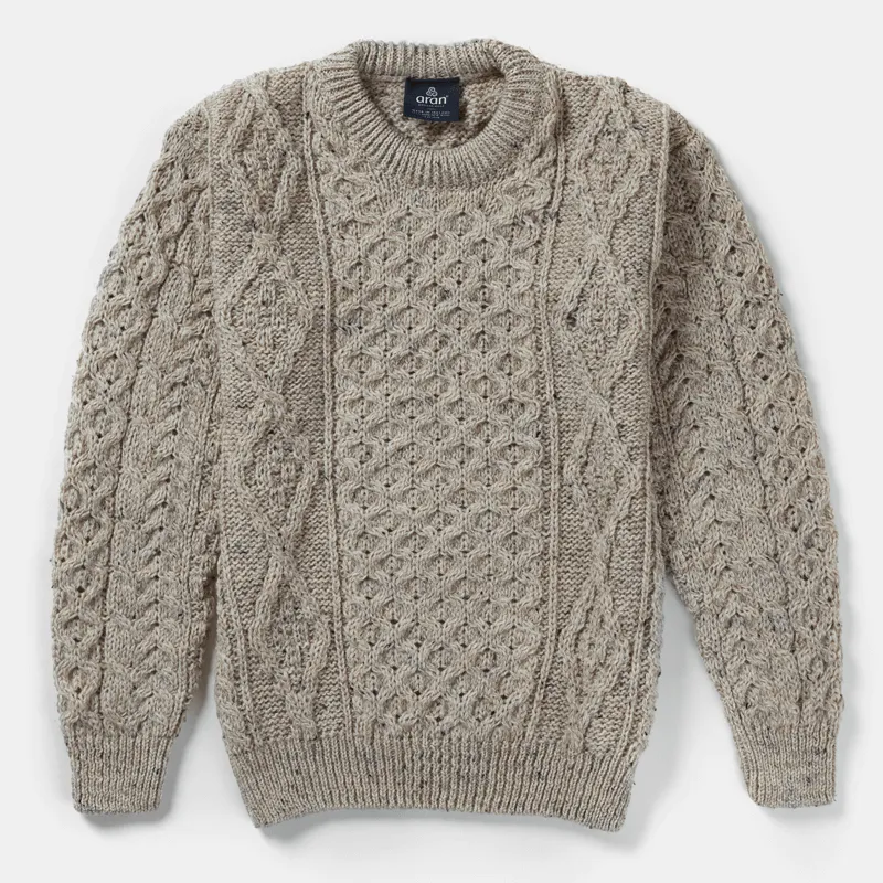 Honeycomb Crew Neck Irish Sweater