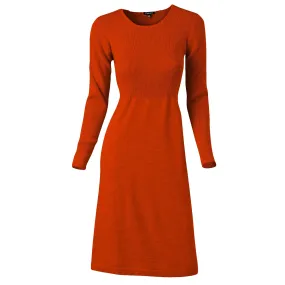 J. Peterman Women's Merino Wool Sweater Dress in Red