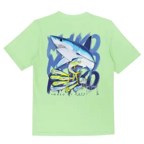 Kids Blue Pointer Short Sleeve Green T-Shirt