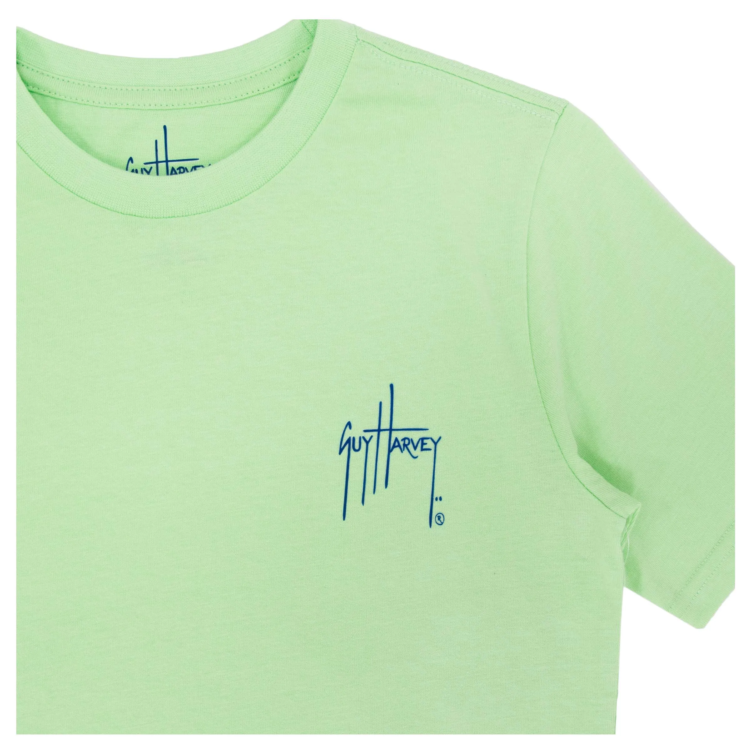 Kids Blue Pointer Short Sleeve Green T-Shirt