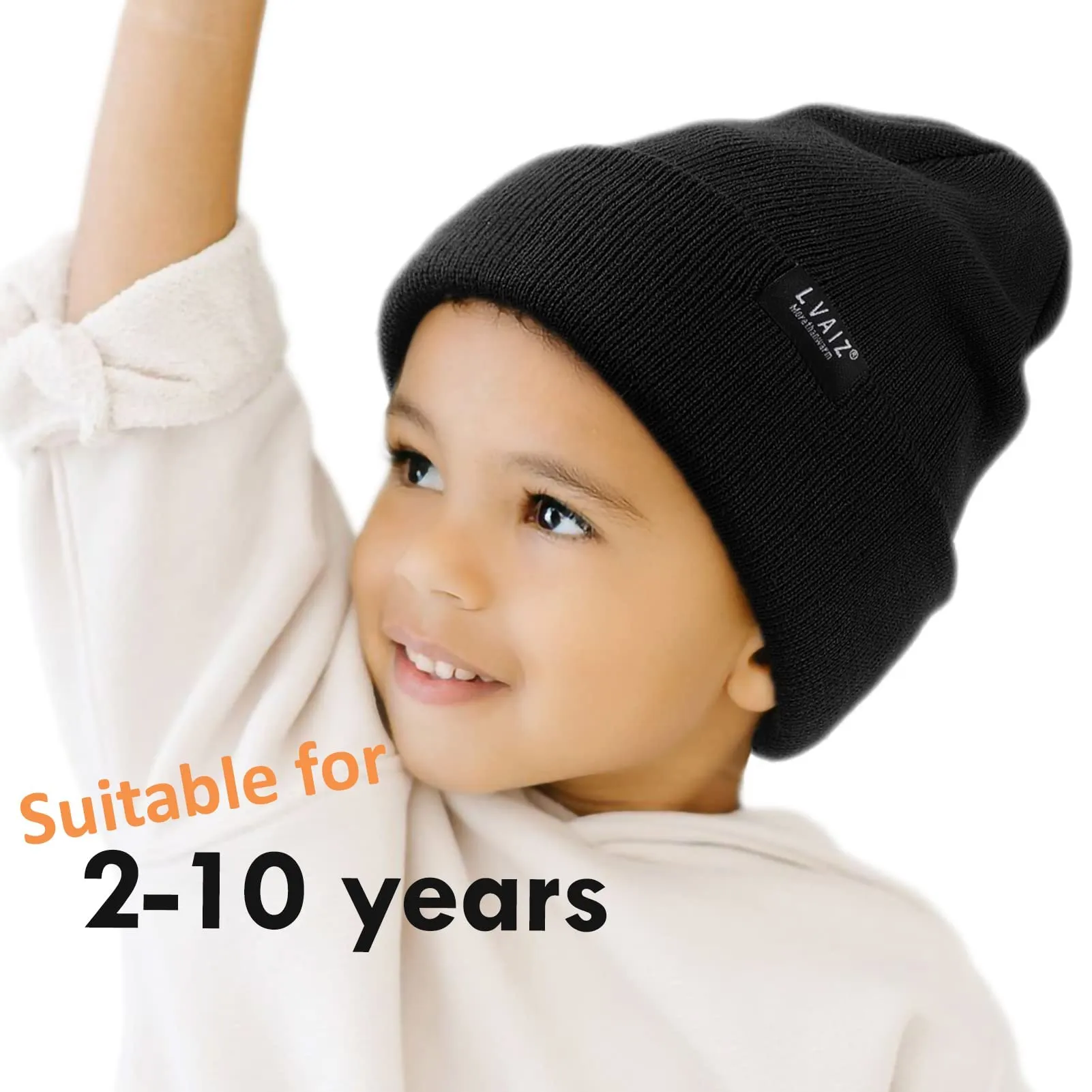 Kids Winter Satin Lined Beanie Hats(2-10 Years)