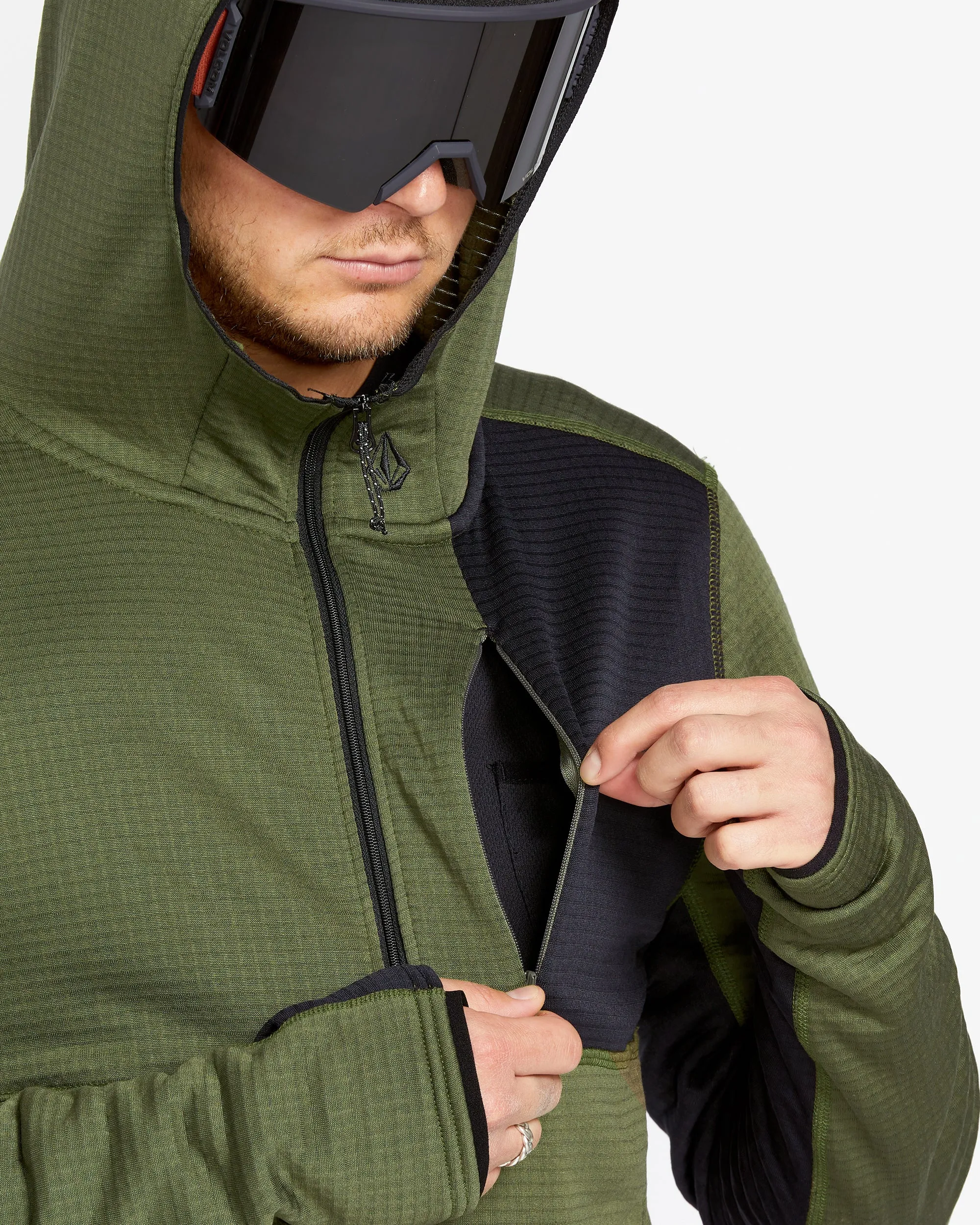 Mens Gridlock Full Zip Fleece - Ivy