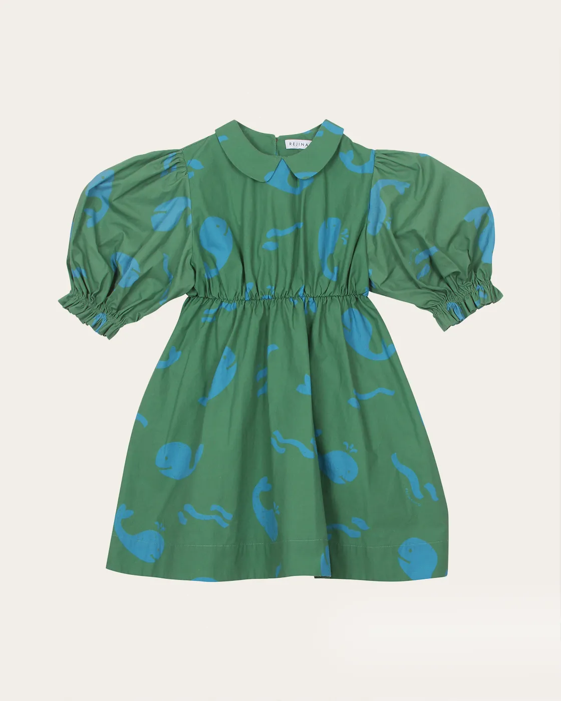 Nora Dress Organic Cotton Print Whale