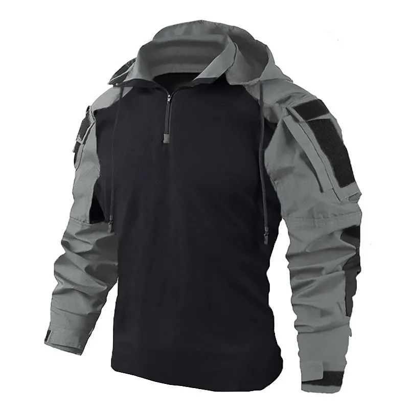 Outdoor Combat Hooded Long Sleeve Men's T-shirt