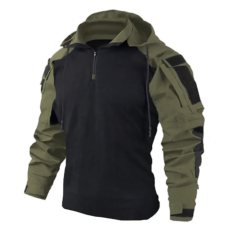 Outdoor Combat Hooded Long Sleeve Men's T-shirt