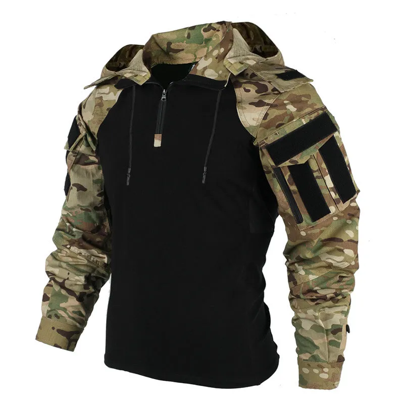 Outdoor Combat Hooded Long Sleeve Men's T-shirt