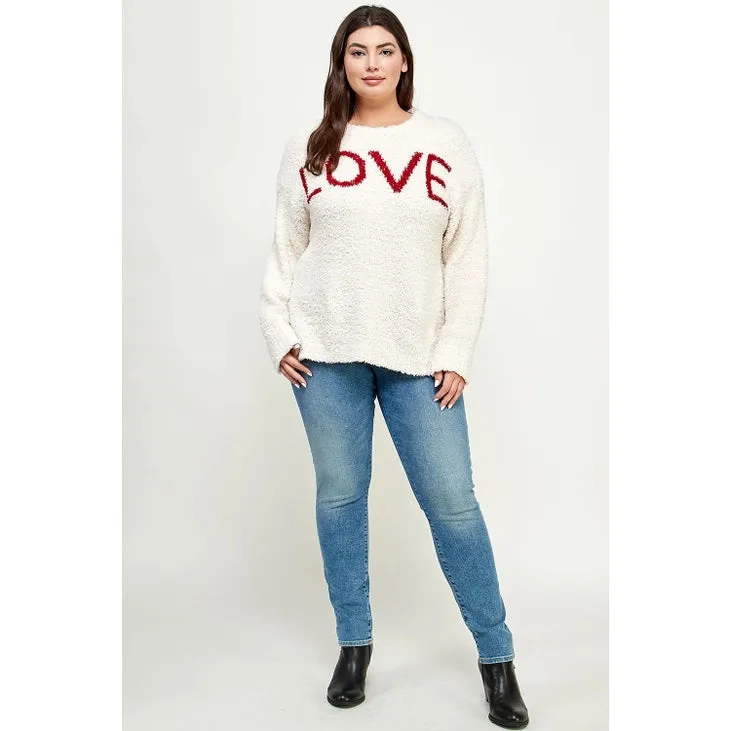 Plus Size Pullover Love Sweater