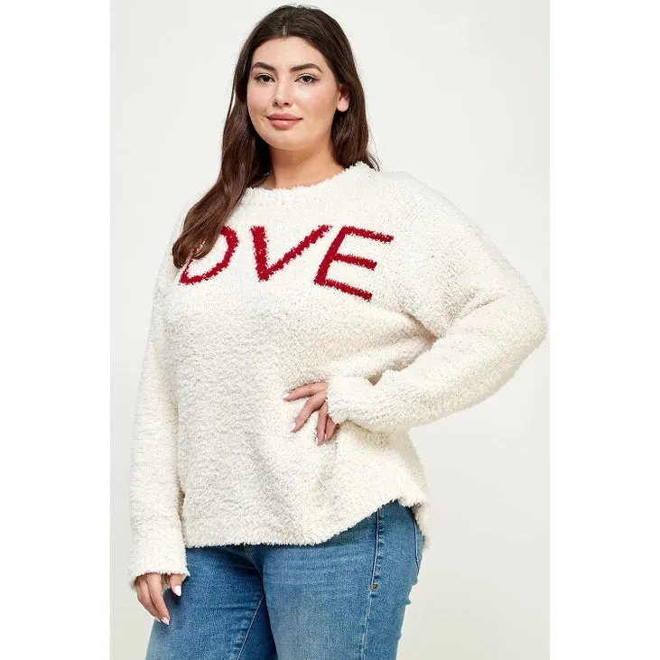 Plus Size Pullover Love Sweater