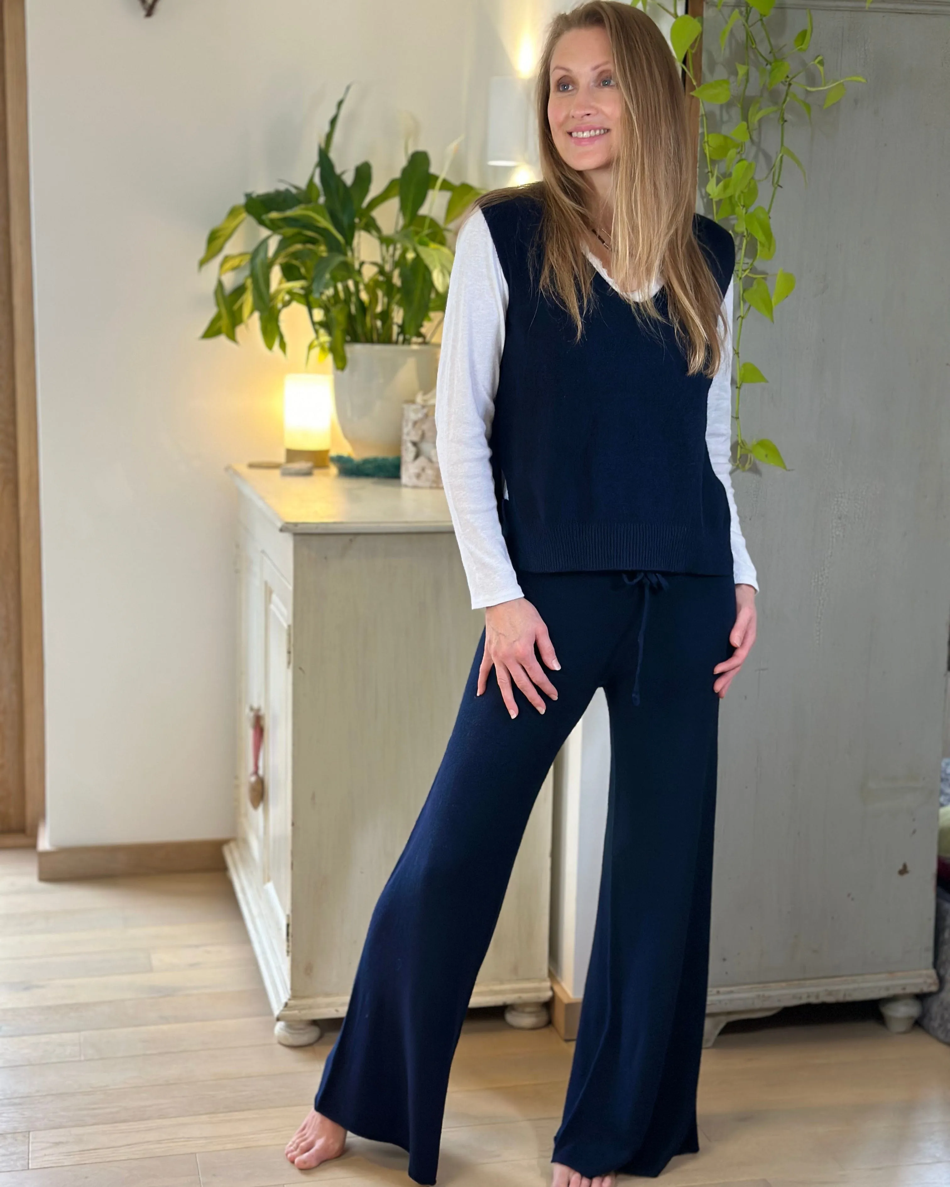 Relaxed Pants - Navy