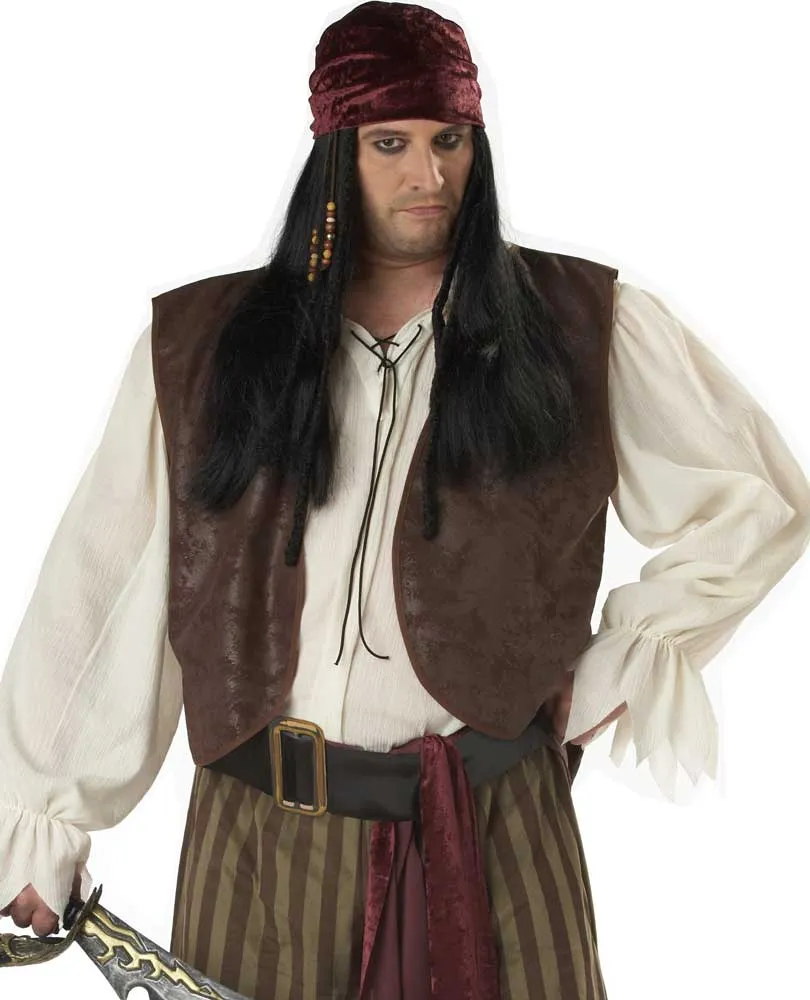 Rogue Pirate Plus Size Mens Fancy Dress Costume